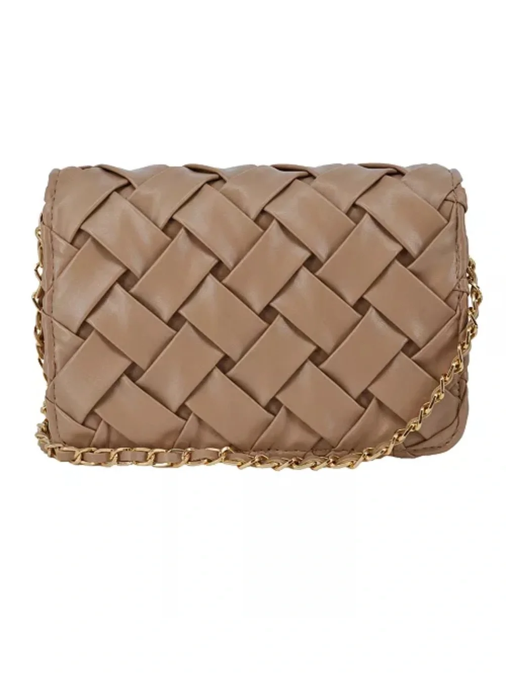 bebe Luca Mini Crossbody Woven Crossbody & Wallet Set in Beige Brand New